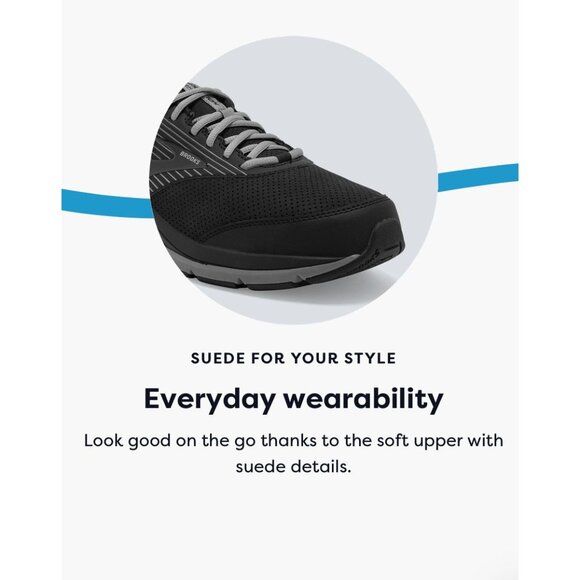 Brooks Addiction Men 13 Walker Suede Max Support Walking Running Workout Sneaker - Picture 8 of 15